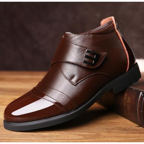 2020 Winter New Men Genuine Leather Snow Boots Protective And Wear-Resistant Sole Male Botas Warm Comfortable Walking Bottes