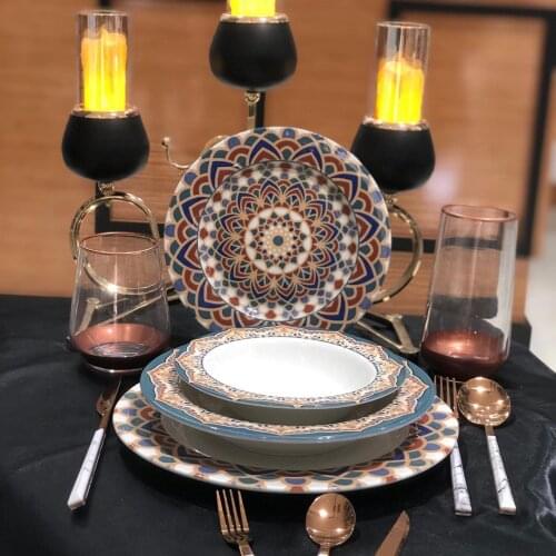 Porcelain Dinnerware Set 24 Piece 6 Person Round Plates Dish Set, Dinner Plates, Plates and Bowls Sets, Dishes Dinnerware Sets