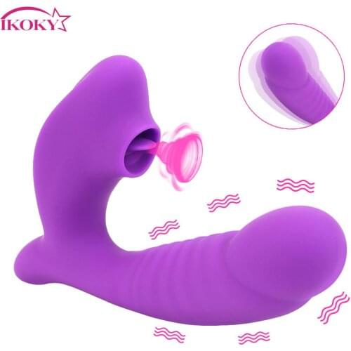 Wearable Dildo Vibrator Sex Toys for Woman Tongue Licking Vibrator Vagina Massager Clit Stimulator Sex Shop Erotic