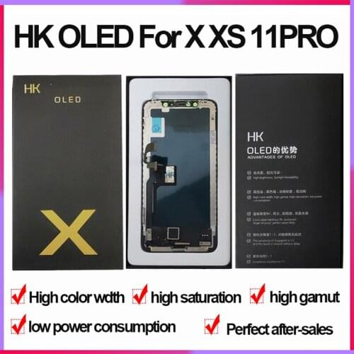 Factory wholesale HK OLED LCD Pantalla LCD Display For iphone X XS OLED Display Touch Screen Digitizer Assembly For iPhone11 Pro