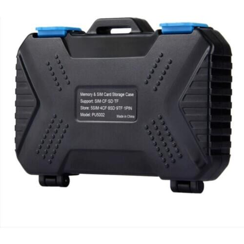 Original PULUZ PU5002 27 in 1 Waterproof Camera Memory Card Storage Case for CF SD TF Card Box PIN SIM Micro-SIM Nano-SIM