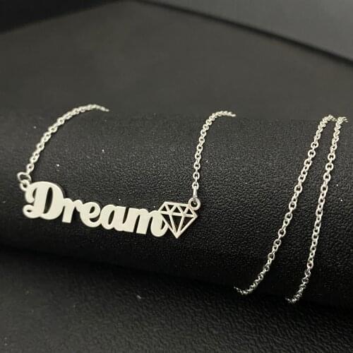 Noelia Custom Name Necklace Personalized Pendant Necklace with Diamond Stainless Steel chain for Necklaces Children Jewelry