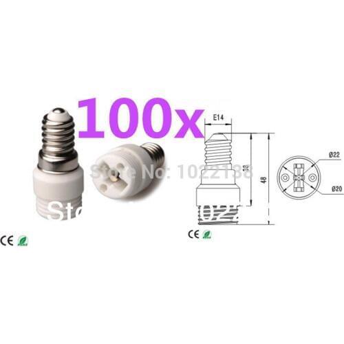 100pcs E14 to G9 LED Socket adapter lamp base E14-G9 Converter Extender bulb base lamp holder Free Shipping With Tracking No