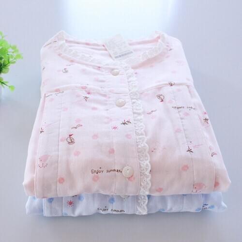 Fdfklak Cotton Nursing Pajamas Set Women Autumn Nightie For Feeding Tops+Pants Sleepwear Pyjama Maternity Pregnancy Clothes