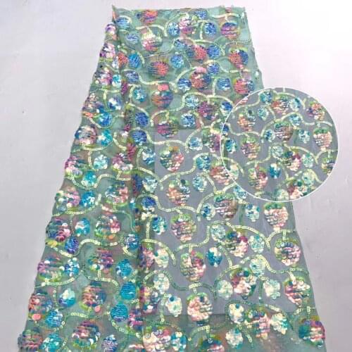 Popular African Lace Fabric French Mesh Lace Fabric 2021 High Quality Sequin Lace Nigeria Lace Wedding ZX37981