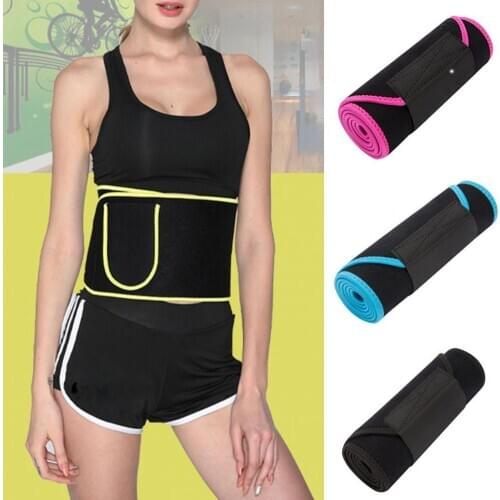 Women Men Adjustable Sports Waist Belt Tummy Trainer Restraint Belt Belly Trimmer Sweat Training Burning Girdle Slimming Sweat