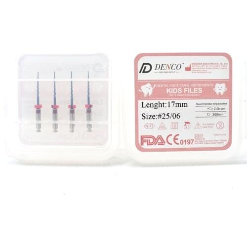 Dental files blue flexible kids files endo rotary blue endodontic nickel titainium instrument for children dentistry