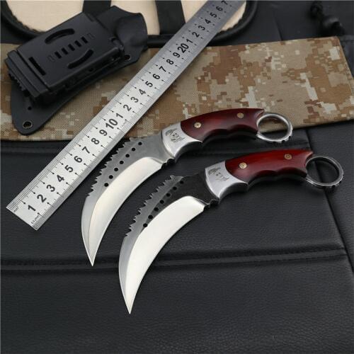 LCM66 Tactical Karambit High-end DC53 Steel Scorpion Claw Knife Outdoor Camping Jungle Survival Battle Fixed Blade Self Defense