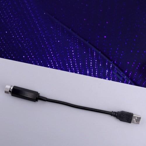 Universal Blue USB LED Car Interior Roof Starry Star Sky Decor Lamp Light Projector 5V 0.15W
