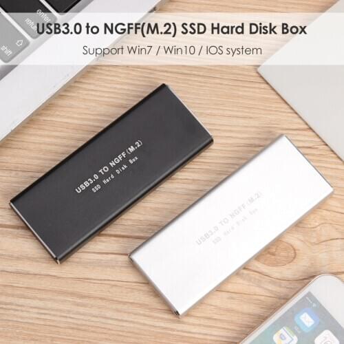 USB 3.0 M.2 NGFF Box Adapter 2230 2242 2260 2280 SSD External Enclosure Case HDD Case with USB Cable Pouch New