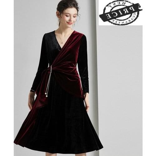 Spring Autumn Vintage Dress Women Winter Clothes 2021 Korean Elegant Ladies Evening Party Vestidos Long Sexy Dresses 300a
