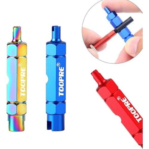 Bicycle Wrench Valve Core Disassembly Tool Aluminium Alloy Multifunctional Valve Double End Tire Extension Rod Removal Wrench