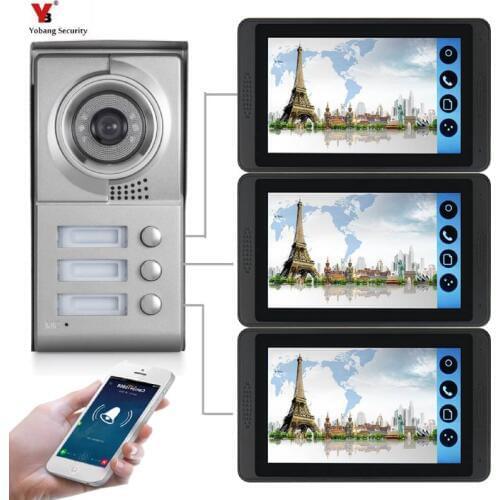 7 inch Wired Wifi Video Door Phone Doorbell Intercom Entry System Camera Night Vision Remote APP Unlocking