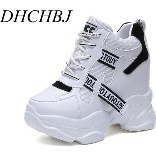 Women Sneakers Summer Spring Platform Shoes Korean 10cm Hidden Heel Fashion Wedges Trainers Casual Shoes Woman Chaussure Femme