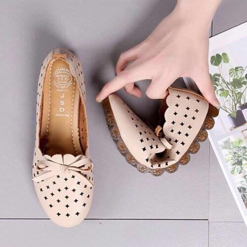 Zapatillas Mujer 2021 Women Flats Shoes Casual Light Comforty Leather Autumn Lady Students Fashion Design Bowknot Shoes Female