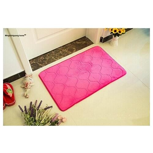 1PC Bathroom Memory Foam Rug Kit Toilet Pattern Bath Non-slip Mats Floor Carpet Set Mattress for Bathroom Decor OU 108