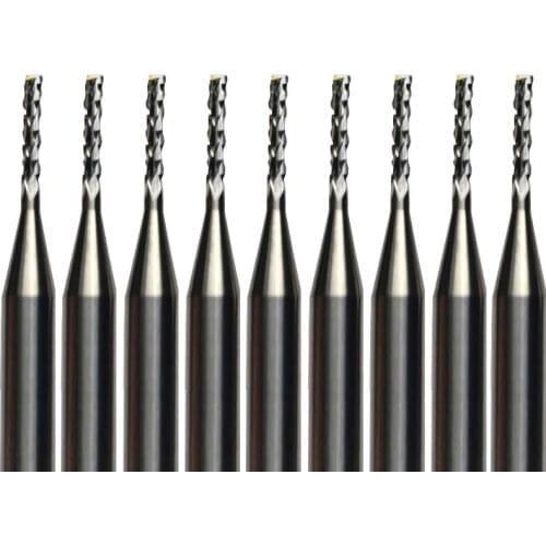 10pcs Carbide PCB CNC Engraving Bits End Milling Cutter cutting drill hole endmill 1.1mm Diameter # ST3.1.107