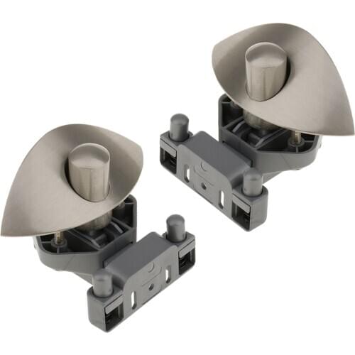 2PCS HALF MOON PUSH BUTTON CATCH LOCK CUPBOARD DOOR KNOB CAMPERVAN CARAVAN MOTORHOME