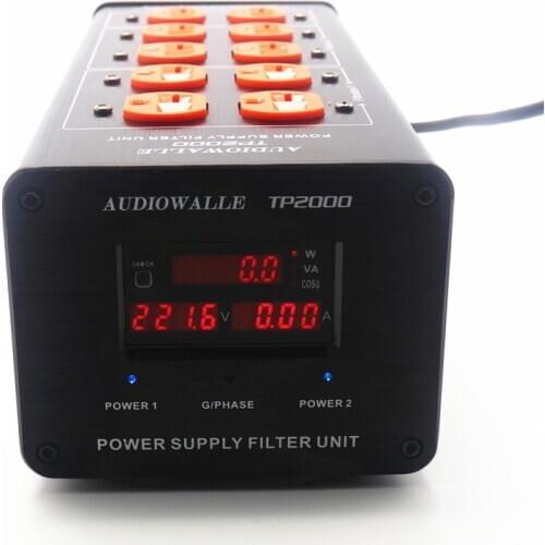 2020/TP2000 New High-End Audio Noise Filter,3000W AC Power Conditioner, Power Filter,US Power Purifier LED voltage display Socke