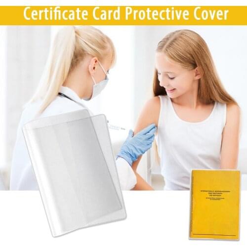 2021 Hot Sale PVC Waterproof Anti-tear Vaccination Certificate Cover Case Protect For Unisex Storage Bags Supports Dropshipping