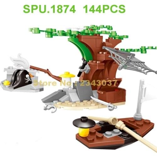 20905 144pcs Pirate Ship Shipping Treasure Hunt 4 Dolls Building Blocks Toy