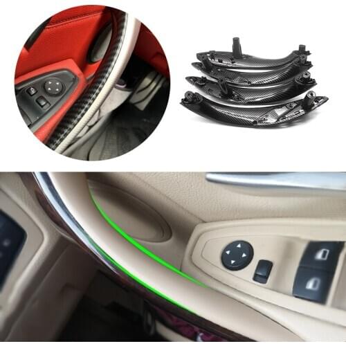 4pcs Car Interior Door Handle Pull Cover For BMW 3 4 Series F30 F31 F32 F33 F35 F36 F80 F82 F83 2012 2013 2014 2015 2016 2017