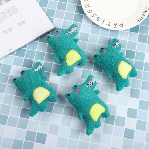 8PCS/Lot 7.5*9.7cm plush cartoon crocodile toy Applique Crafts for Children hair clip Accessories and garment Accessories
