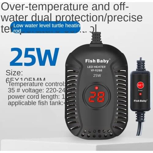 Fish Pet Accessories Aquarium Smart Temperature Control Tortoise Heating Rod Auto Mini Tank Less Water Heater Ultra Short