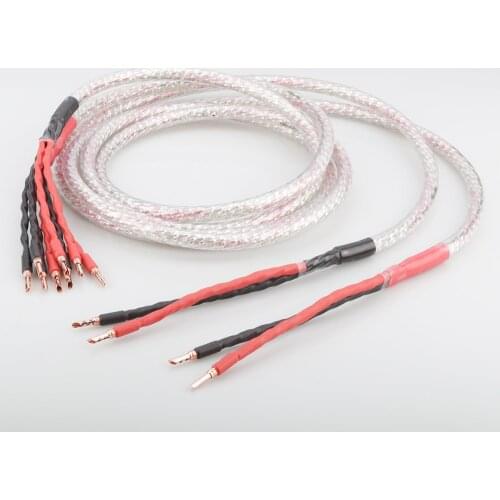 Audiocrast 2.5m Pair Yarbo SP-109CS speaker cable with banana plug Audio HIFI Speaker wire