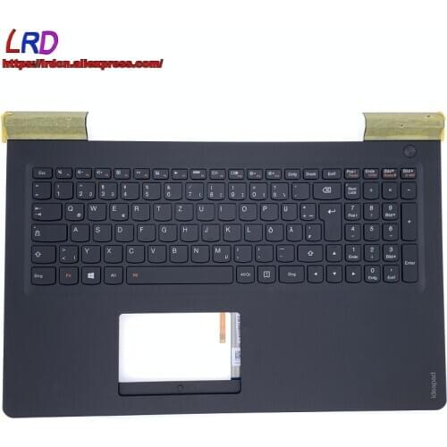 C Cover Upper Case Palmrest with DE German Backlit Keyboard for Lenovo Ideapad 700-15ISK Laptop 5CB0L03518 SN20K28357