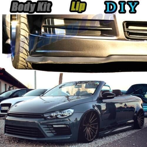 Car Bumper Lip Front Spoiler Skirt Deflector For Volkswagen VW Eos 2006~2015 Tune Car Modified Body Kit VIP Hella Flush Lips