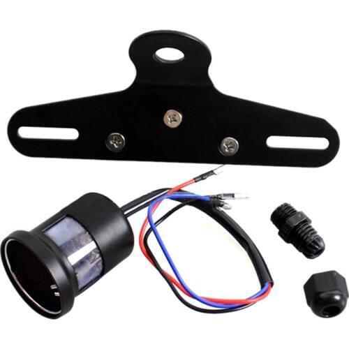 Motorcycle Tail Brake Light License Plate Holder for Harley Cafe Racer