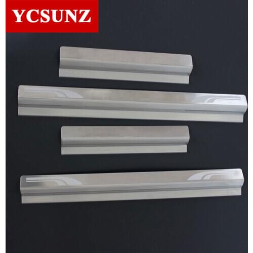 For Toyota Hilux Threshold Strips 100% Steel Door Decorative Thresholds For Toyota Hilux Vigo 2005-2014 Thresholds Sill Ycsunz