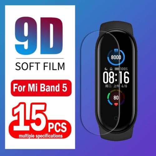 For Xiaomi Mi Band 5 Screen Protector Soft Film For Mi Band 5 Smart Bracelet Full Screen Permeability Film For Miband 5