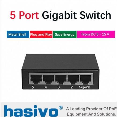 Gigabit switch 5 port gigabit desktop switch Ethernet Network Switch 5 port 10/100/1000M