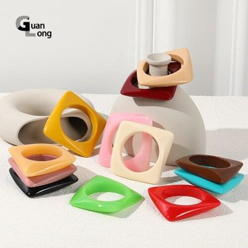 GuanLong Fashion Irregular Modern Minimalism Resin Bangles Bracelets For Dropshipping Wholesale