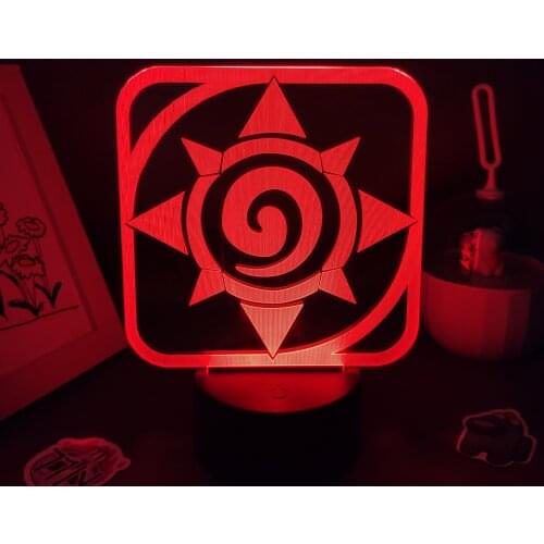 HearthStone Heroes Of Warcraft LOGO Lava Lamps 3D Led RGB Neon Battery Night Lights Gaming Room Table Colorful Desk Decoration