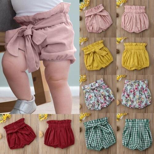 2019 Newest Infant Baby Girl Boy Cotton Shorts PP Pants Nappy Diaper Covers Printed Bloomers 9M-6T lanterns shorts