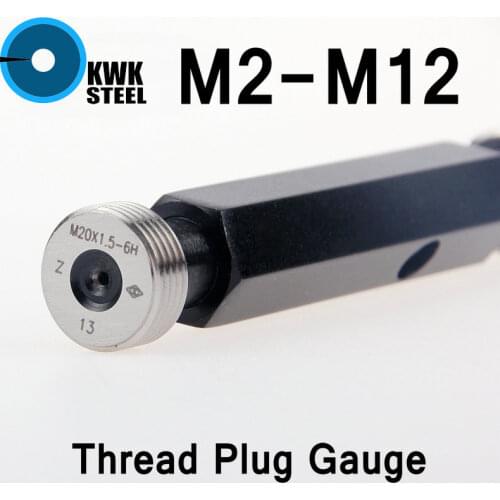 Thread Plug Gauge GO/NO GO Gage Metric Gauge 6H Precision Internal Screw Gage Fine Pitch Thread Test Tool Links HMCT Group