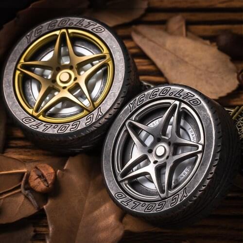 Wheel Hub Fingertip Gyro Titanium Alloy Tire Decompression Toy Desktop Decoration