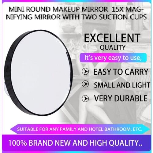 Korean Metal Mirror Makeup Mirror Dressing Mirrors Desktop Rotating Magnification Function With Two Suction women Make up tools