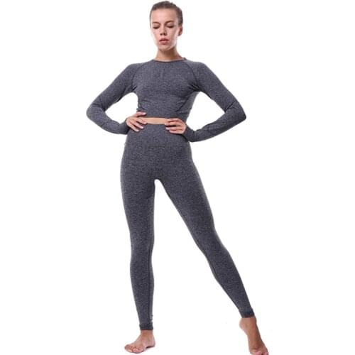 Yoga Sets Women Gym Sports Set Elastic Sports Hight Waist Leggings Sportswear Workout Sets Women Yoga Sets Women Gym Sports Set