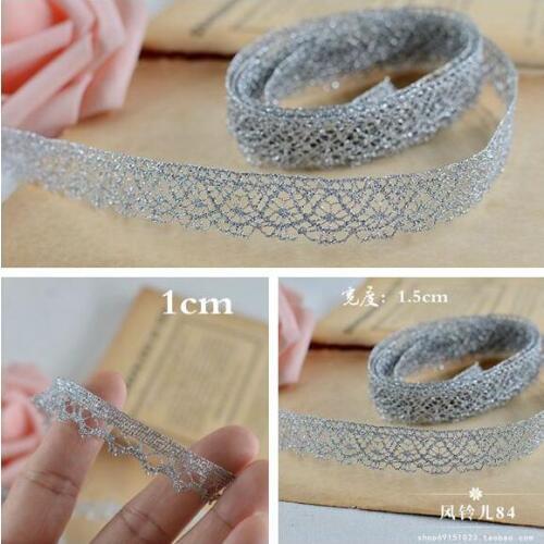 10 Meters Quality Silver Lace Trim Diy Wedding Party Crafts Ribbon Cosplay Stage Performance Apparel Lace Trimming Accessories