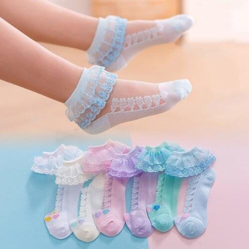 Summer Lace Flower Baby Socks Breathable Mesh Princess Baby Girls Socks Soft Infant Toddler Thin Socks