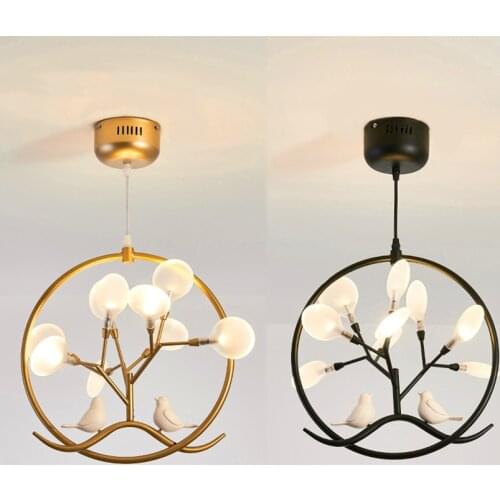 Tree chandelier Nordic Design gold glass ball light Indoor home Kitchen Dining room Restaurant Hallway halo foyer chandelier