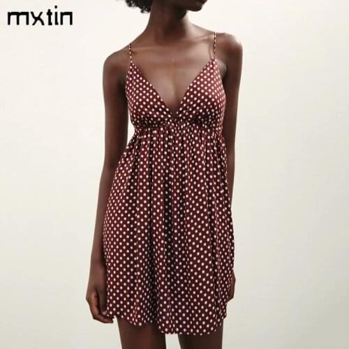 Летние платья в горошек Mxtin China At AliExpress