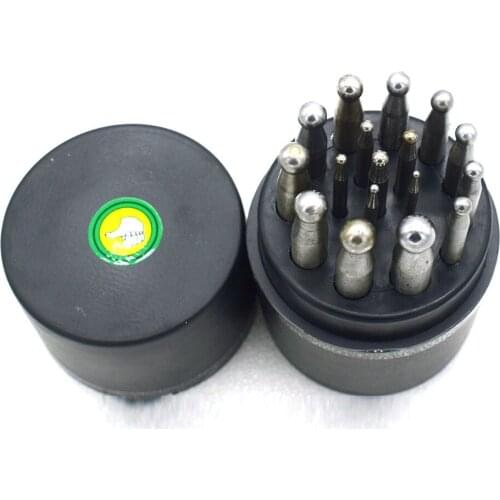 High Quality Steel Dapping Doming Punch Set Metal 17PCS Jewelry Making Tools Make Ring Bead Jewelry Forming