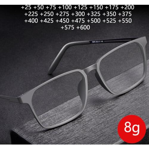 Men Titanium Reading Glasses for Sight Full Frame Ultralight Eyewear Women Optical Glasses Magnifier Eyeglasses +125 +175 +225