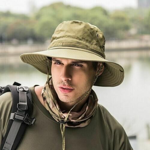New Style Unisex Bucket Hats Solid Dome Bucket Hat Summer Fishing Boonie Beach Sun Cap Summer Casual String Adjust Fashion 2019