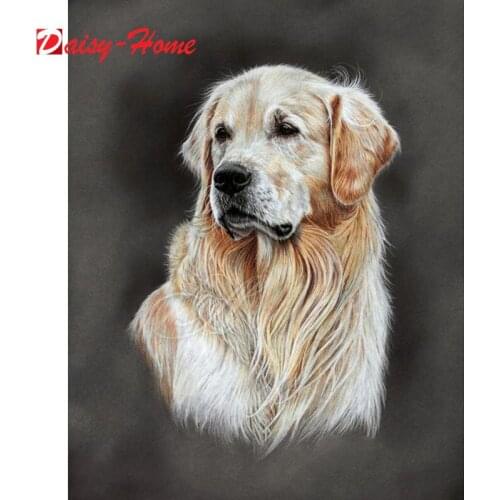 Full Square Diamond Painting Dog 5D DIY Animal Diamond Embroidery Cross Stitch Kit Handmade Gift Home Decoration